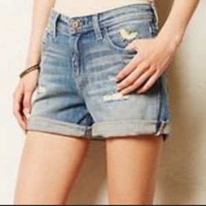 Anthropologie Pilcro Distressed Denim Shorts